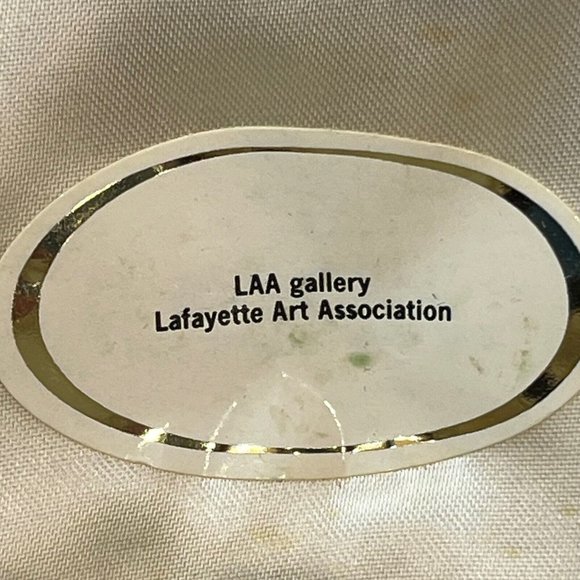 Vintage LAA Gallery Lafayette Art Association Mixed Metal Artist Belt Buckle - Picture 11 of 16